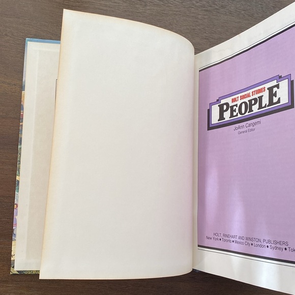 People: Holt Social Studies (hardcover, 1986) JoAnn Cangemi, General Editor - Picture 3 of 12